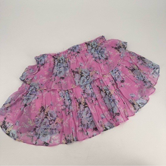 LOVESHACKFANCY Ruffle Mini Skirt Neon Bubbles Size Medium NEW - Picture 5 of 5